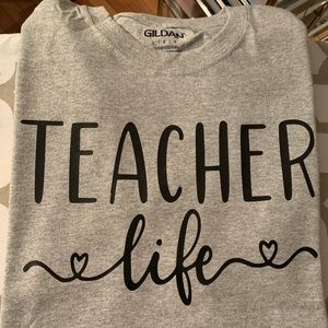 Gildan size large teacher shirt